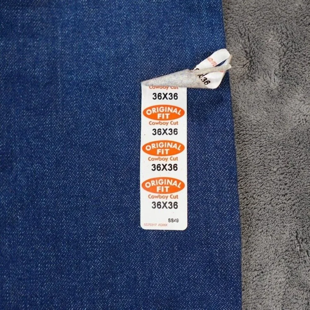 Wrangler Jeans 13MWZ Mens 36x30 Blue Cowboy Cut Original Fit Rigid US Fabric‎ - Picture 5 of 10